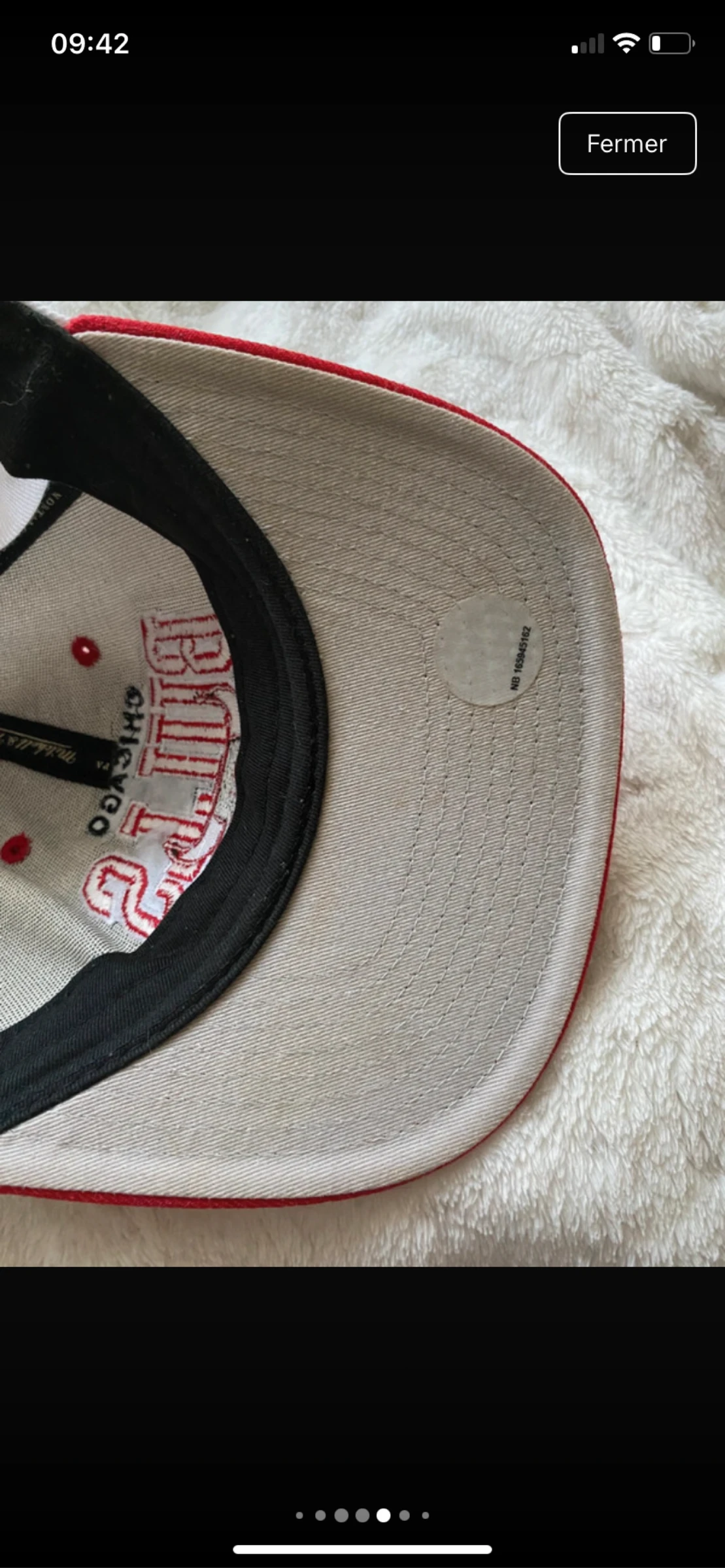 Boné Mitchell & Ness Chicago Bulls NBA Hardwood Classics Snapback branco/vermelho – photo 9